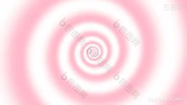 柔和的催眠粉白色螺旋背景环
